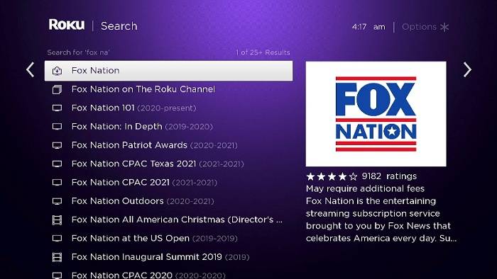 can i get fox news on roku